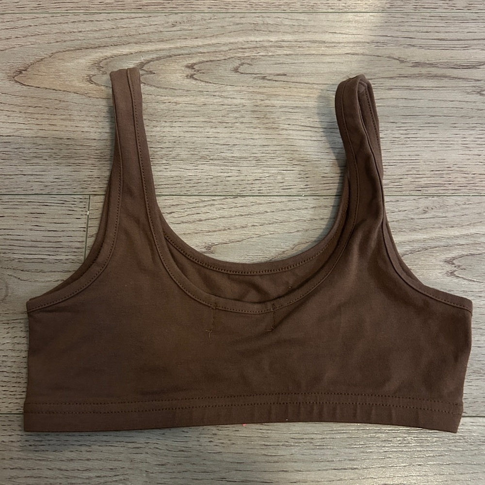 Edikted Brown Cropped Tank Top